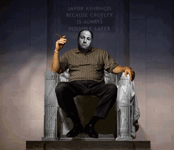 Tony Sopranos Sitting Throne GIF