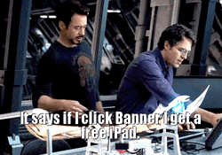 Tony Stark Click Banner Free Ipad GIF