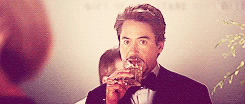 Tony Stark Flirty Stare  GIF