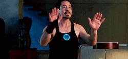 Tony Stark Freaked Out Catch  GIF