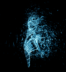 Tony Stark Iron Man Blue Print  GIF