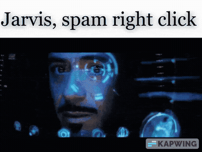 Tony Stark Jarvis Spam Right Click GIF