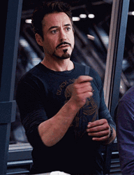 Tony Stark Threatening Pose  GIF