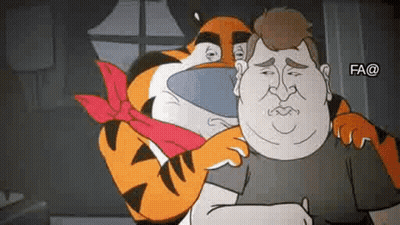 Tony The Tiger Holding A Man GIF
