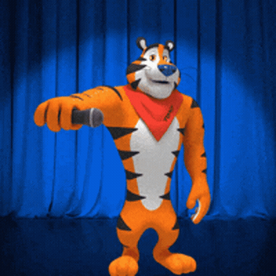 Tony The Tiger Singing Into Microphone With Boom GIF