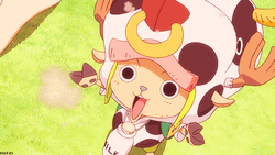 Tony Tony Chopper Film Cow Outfit GIF