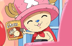 Tony Tony Chopper Happy Waving Chips GIF