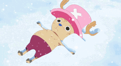 Tony Tony Chopper Lying Down Snow GIF