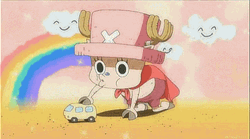 Tony Tony Chopper Playing Car Rainbow GIF