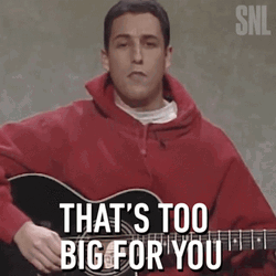 Too Big Adam Sandler SNL GIF