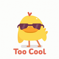 Too Cool Cute Yellow Chick Dancing GIF