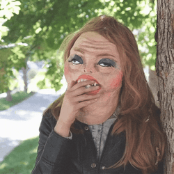 Too Cool Funny Smoking Mask GIF