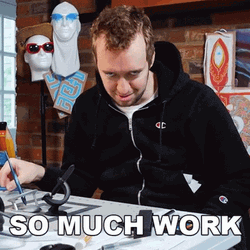 Too Much Work Author Peter Deligdisch GIF