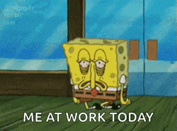 Too Much Work Exhausted SpongeBob GIF