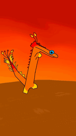 Toothless Dancing Meme Red Orange Background GIF