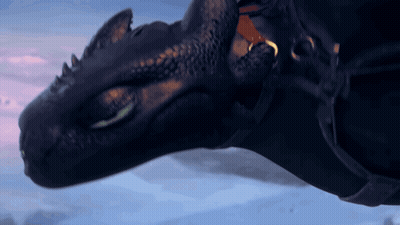 Toothless Dragon Flying In Sky GIF