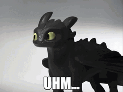 Toothless Dragon Uhm Confused
