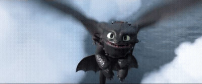 Toothless Flying In The Sky GIF
