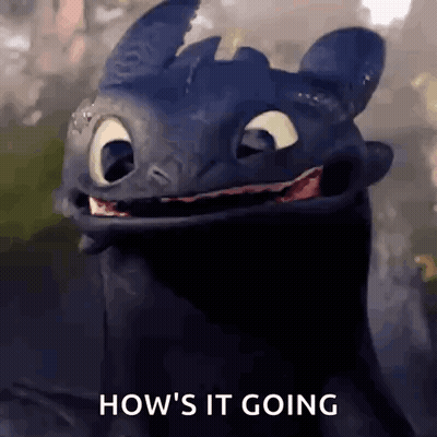 Toothless From How To Train Your Dragon Is Smiling And Looking At The Camera . GIF