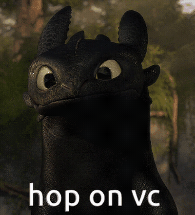 Toothless From How To Train Your Dragon Is Smiling And Says Hop On Vc GIF