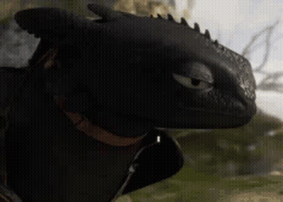 Toothless From How To Train Your Dragon Is Standing In A Field Looking At The Camera . GIF