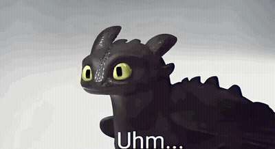Toothless From How To Train Your Dragon Says Uhm In Front Of A White Background GIF