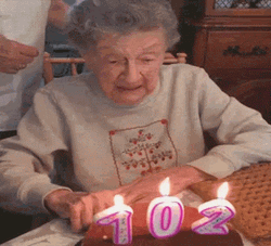Toothless Granny Birthday Cake GIF