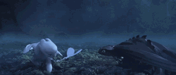 Toothless Light Fury Romantic Dance Meme GIF