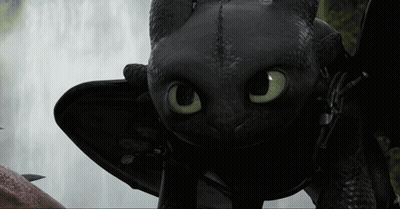 Toothless Standing Next To Waterfall GIF