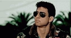 Top Gun Manny Contemplation Evaluating GIF