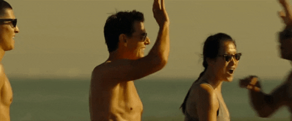 Top Gun Maverick High Five Beach Scene GIF
