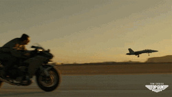 Top Gun Maverick Jet And Motorcycle Side By Side GIF