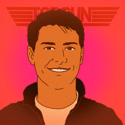 Top Gun Maverick Pete Mitchell Cartoon GIF
