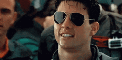 Top Gun Tom Cruise Shades Off GIF