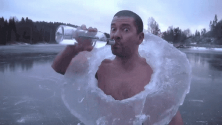Tor Eckhoff Drinks Two Shots Of Vodka GIF