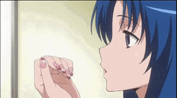 Toradora Blow Drying Nail Polish GIF