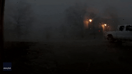 Tornado Blazing Street Light Bulbs On Fire GIF