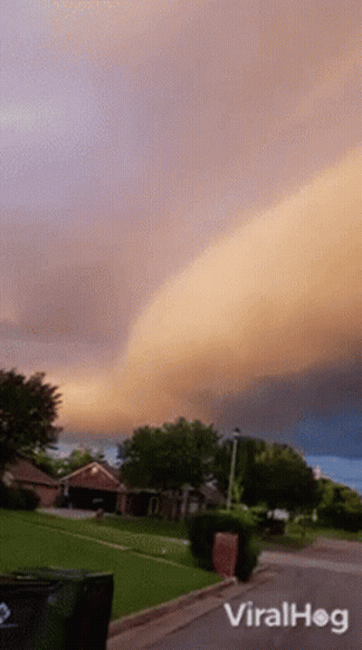 Tornado Moving Through Residential Area With Viralhog GIF