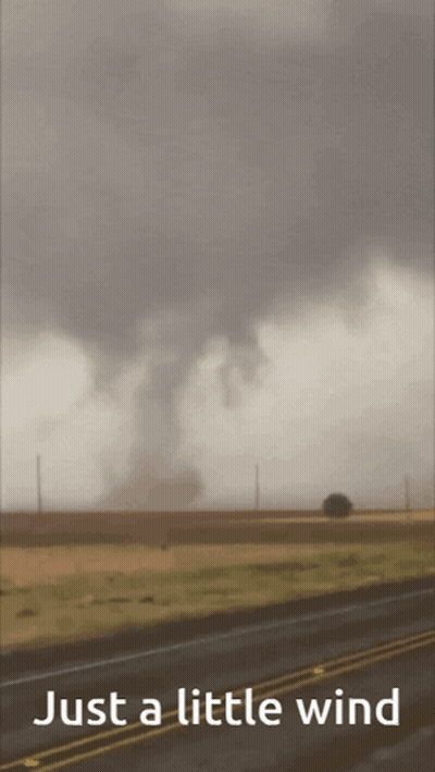 Tornado Saying Just A Little Wind GIF