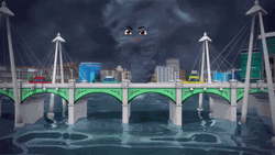 Tornado With Face During Thunderstorm GIF