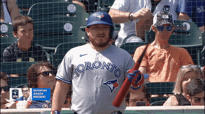 Toronto Blue Jays Baseball Player Holding Bat GIF