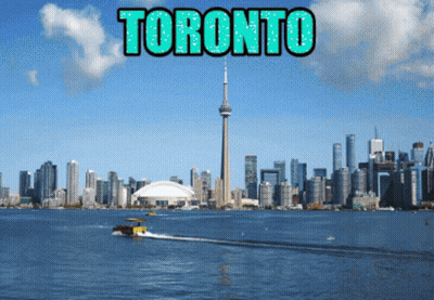 Toronto City With Boat GIF