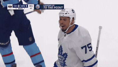 Toronto Maple Leafs Player Celebrates Goal GIF