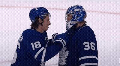 Toronto Maple Leafs Players Hugging GIF