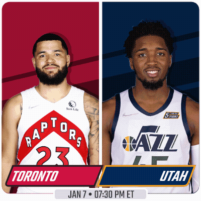 Toronto Raptors Vs Utah Jazz Basketball Game Jan 7 GIF
