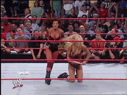 Torrie Wilson Exchanging Spanks In The Butt GIF