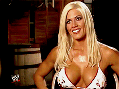 Torrie Wilson Smiling During Interview GIF