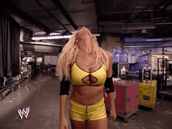 Torrie Wilson Stretching Before The Fight GIF