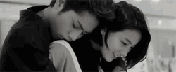 Tosaka Hiroomi Giving Hug From Behind GIF