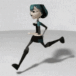 Total Drama Gwen Walking Running GIF